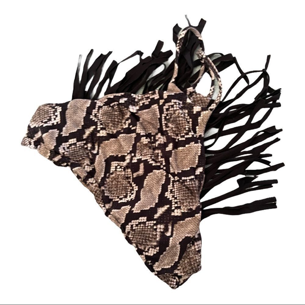 Indah Snake Print Bikini‎ Top